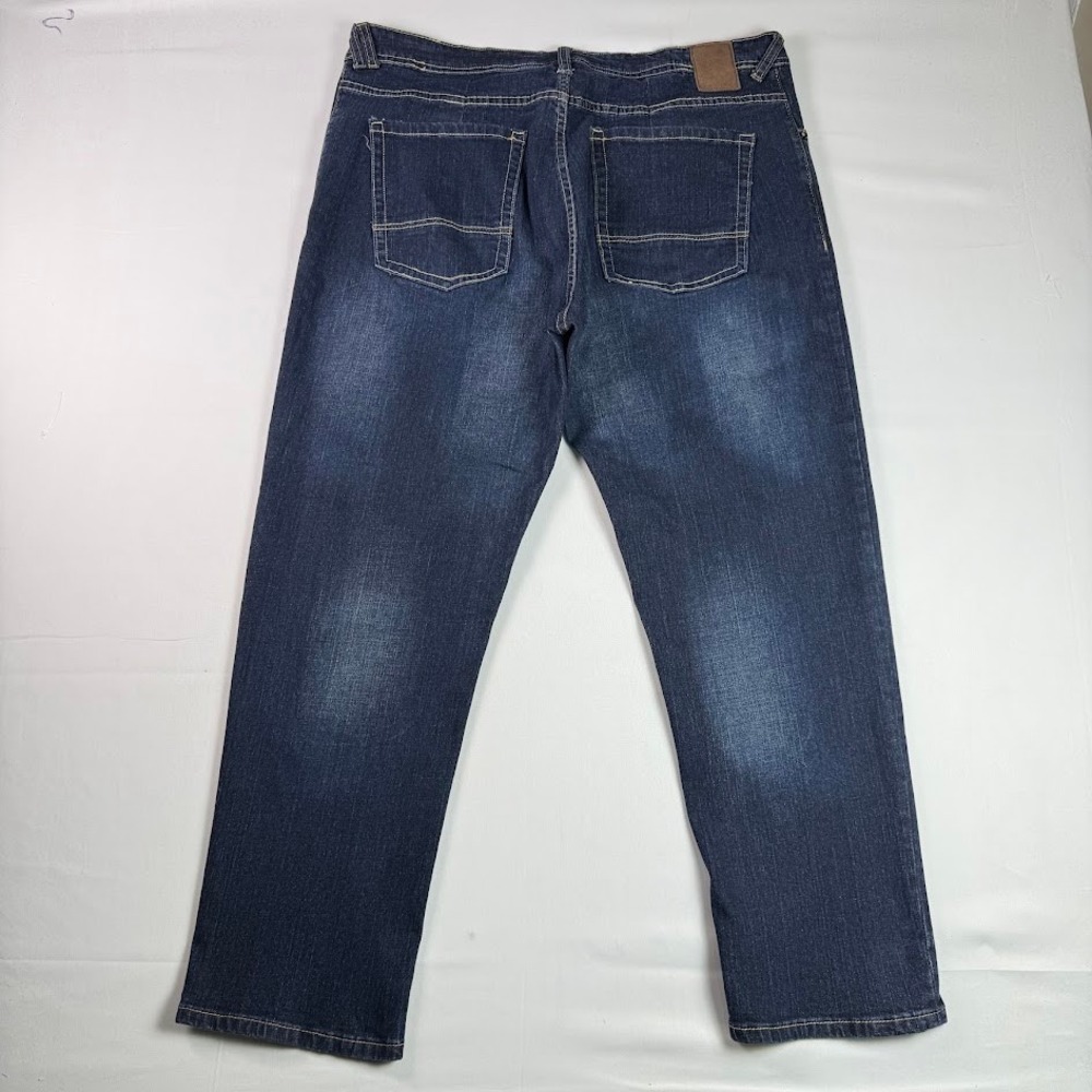 Sean John Mercer Slim Straight Stretch Jeans Dark Wash Blue Mens 42x30 (38x29)